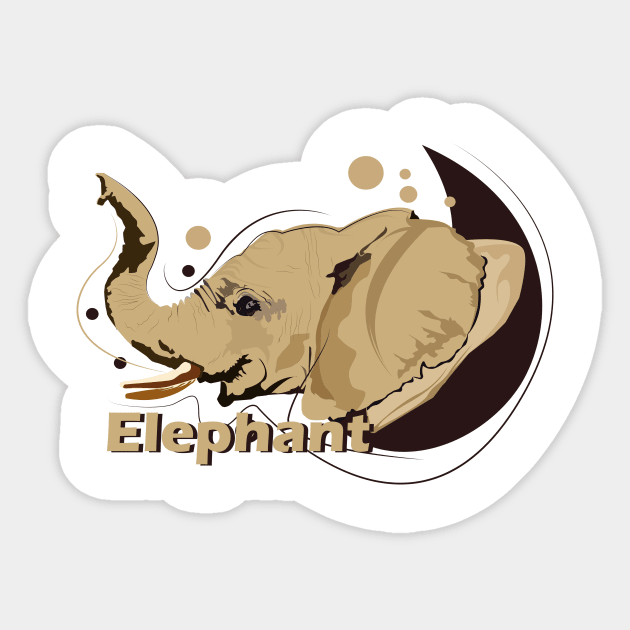 Elephant Sticker by Fmanuelart